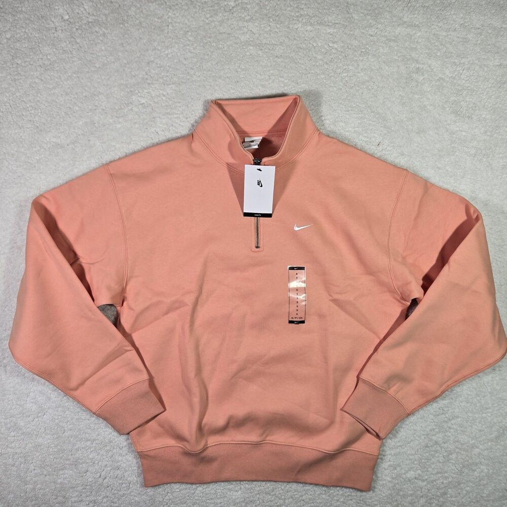 Nike Solo Swoosh Mens Small Fleece Quarter-Zip Top DQ5209-844 Heavyweight Jacket